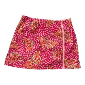 Lilly Pulitzer Lenore Skort Pink Sands Cha Cha Butterflies Sz Small Y2K